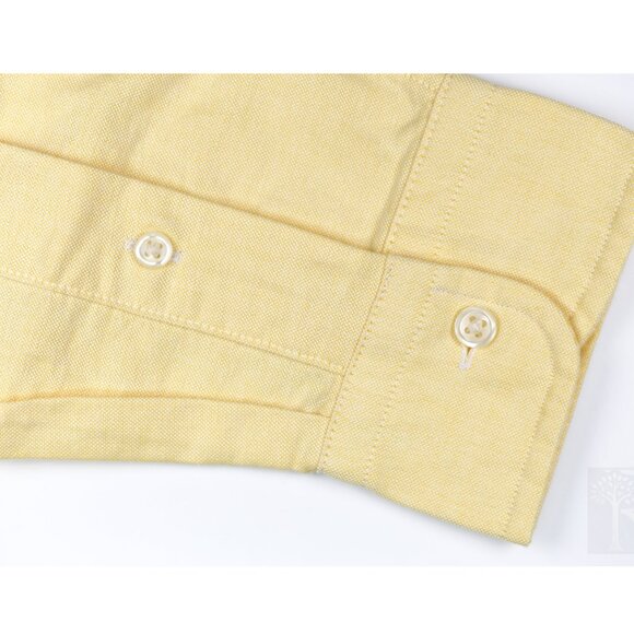 NWT Polo Men Long Sleeve Classic Fit Oxford Shirt Yellow MSRP $125.00 - Picture 3 of 4